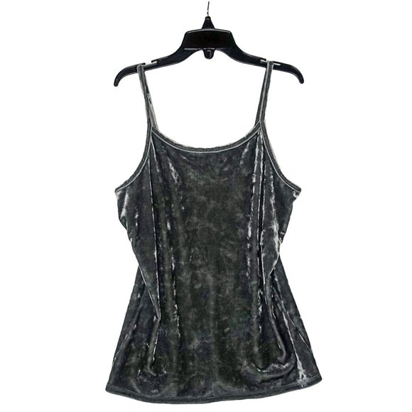 Justice Other - Justice Girls Size 12 Gray Scoop Neck Velvet Cami Tank Top